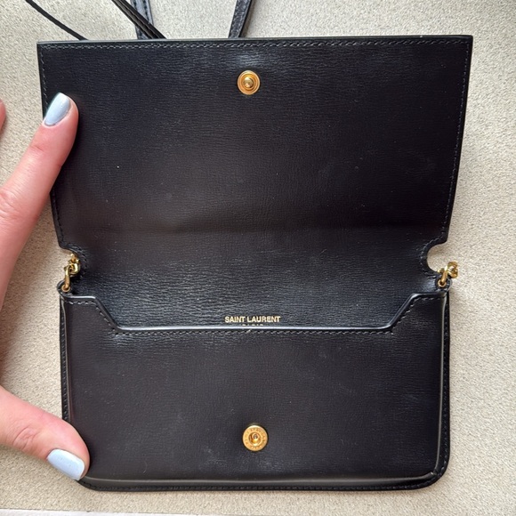 Yves Saint Laurent Black Leather Crossbody Bag - Picture 4 of 9